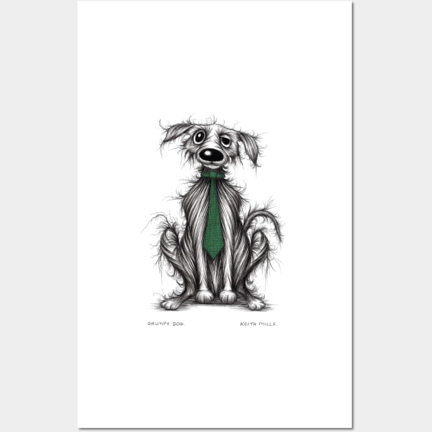 Grumpy dog Wall Art by Keith Mills